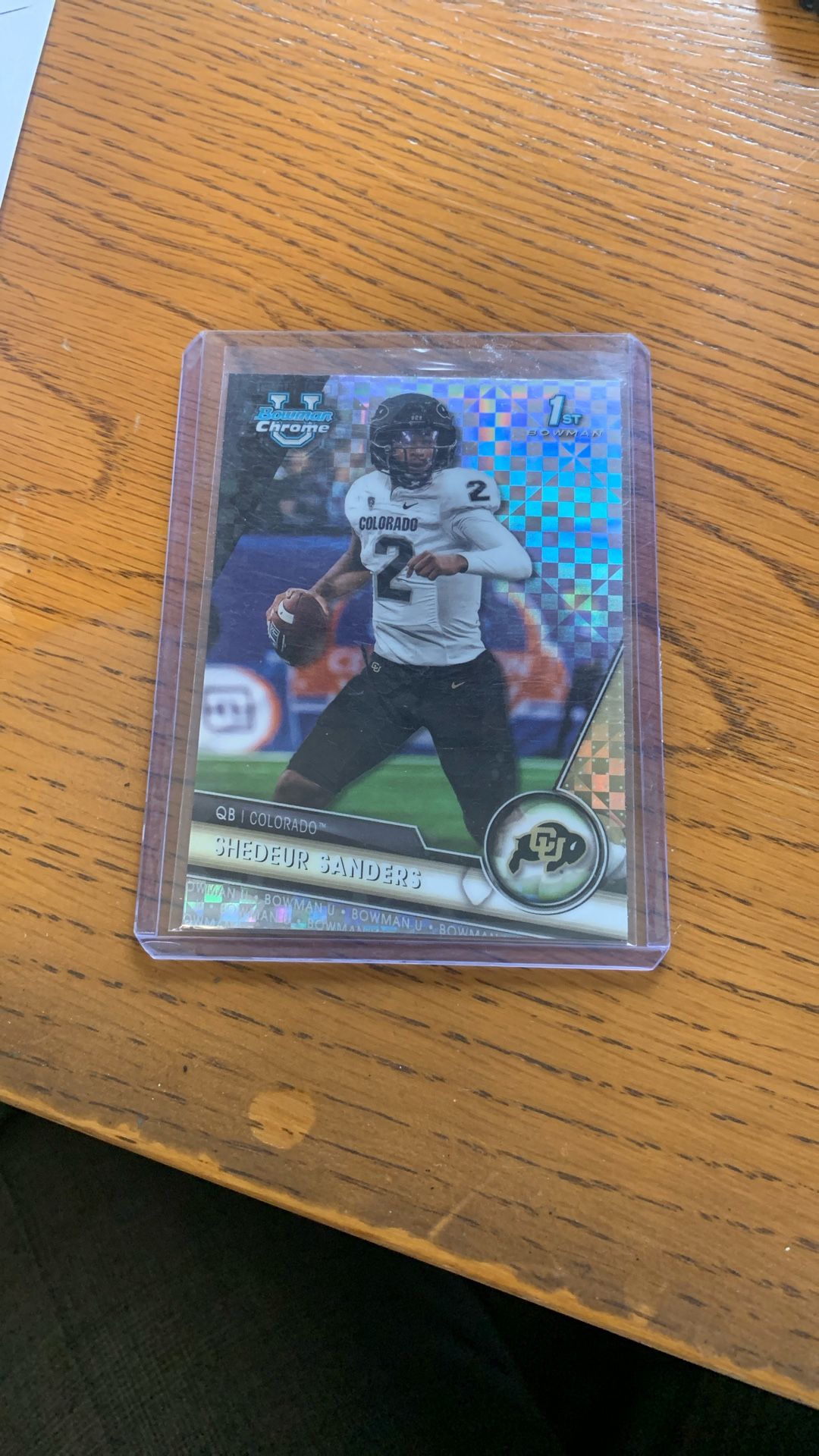 2023 Bowman U Shedeur Sanders Chrome Refractor