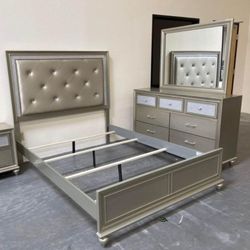Lila Champagne Panel Bedroom Set