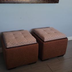 TWO BEAUTIFUL OTTOMANS