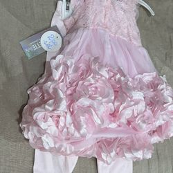 Baby 18 Months Pink Dress And Pants