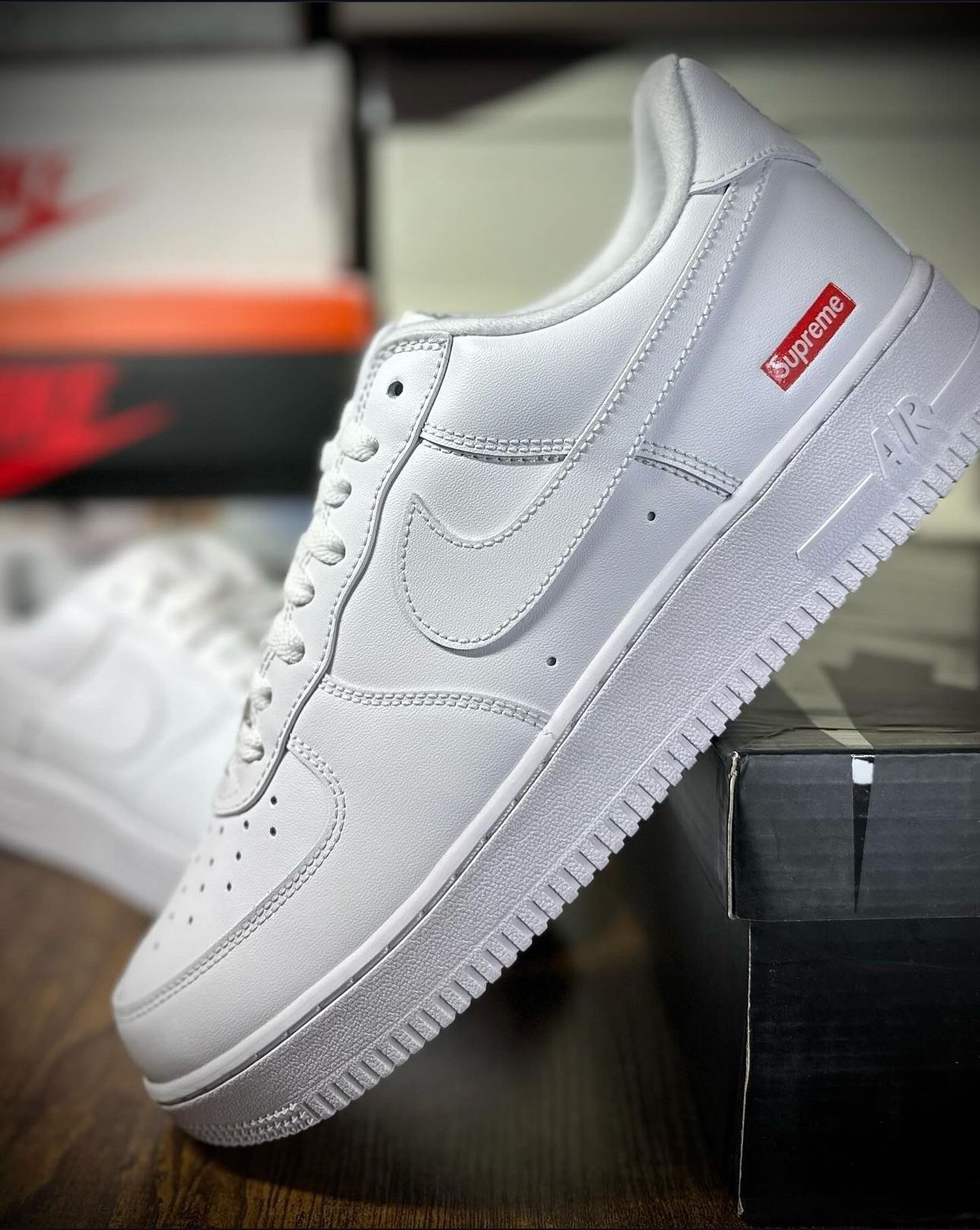 Supreme X Air Force 1 Low 'Box Logo - White 🍄