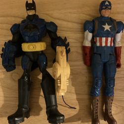 10 Inch Batman And Captain America