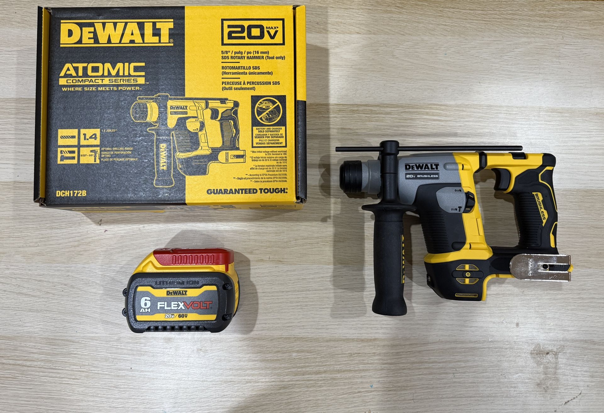 DeWalt SDS Hammer Drill + Flexvolt Battery – Brand New, Save $100 vs Retail