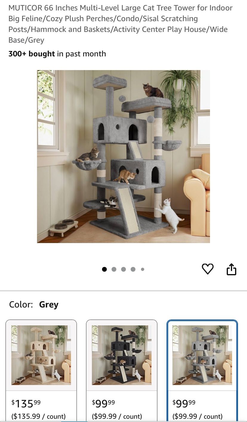 Large Multi Level Cat Tree Tower