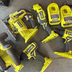 Ryobi Batteries, Jigsaw, Drill, 1/4 Impact Driver, Circular Saw, Flashlights, Multi Tool, Sawzall Etc 