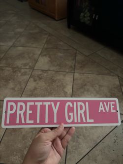 Pretty girl wooden sign