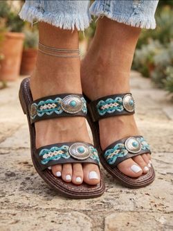 Sam Edelman Western Slide Slippers Size 8