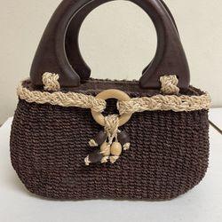 Native Brown Woven Tote Bag