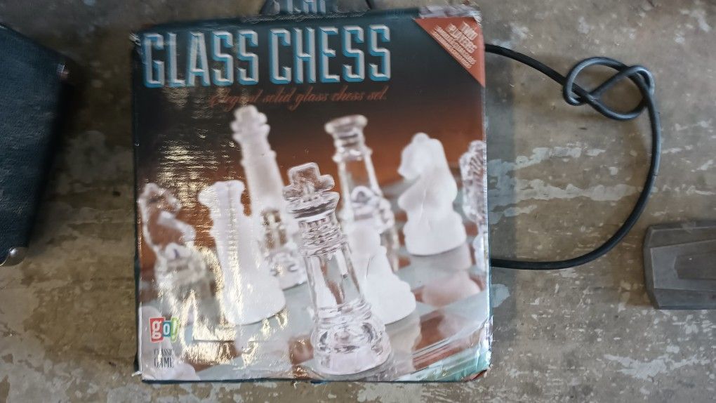 Glass Chess Set Still In Box
