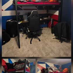 Twin Bed with Desk Built In 