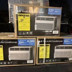 LG 8,000 BTU 115 Volts Window Air Conditioner Unit Cools 350 sq. ft. with Remote, WiFi Enabled and Dehumidifier in White