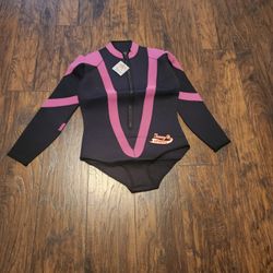 Tommy D Sports Full Length Women's Diving Wetsuit Size Large, 5mm Thick, Two Piece Combo  