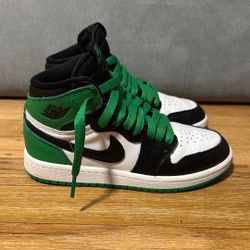 Air Jordan 1’s - Black/White/Green