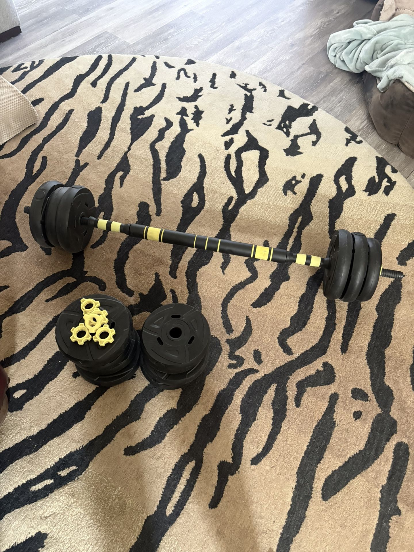 Barbell and Weights Set