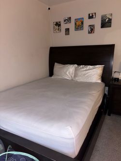 Dark Oak brown Queen bedframe