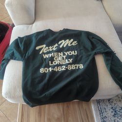 lonely ghost text me when you get lonely sweatshirt crew neck 