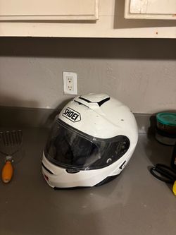 Shoei White Full-Face Motorcycle Helmet