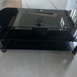 50” Gunmetal & Glass TV Stand