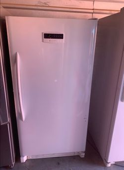 White Frigidaire Standing Freezer