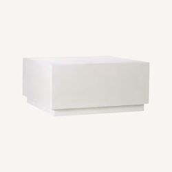 CB2 Matter Ivory Cement Square Coffee Table