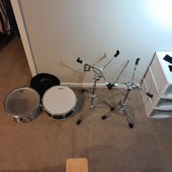 Two Snare Drums And Stands 