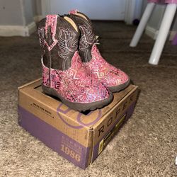Size 4 Infant  Western Glitter Boots