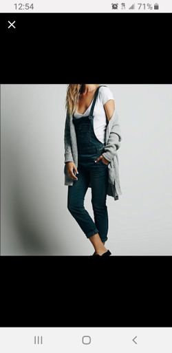 Free People Fitted denim overalls SIZE 27