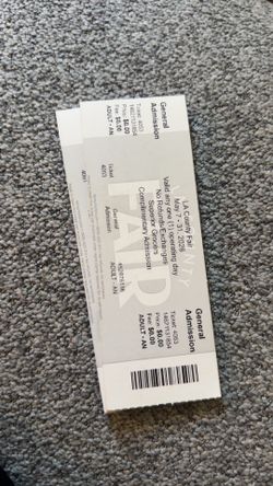 La fair tickets I got 2 tickets 50$ lmk