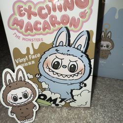 Pop Mart Exciting Macaron The Monsters Labubu - Toffee