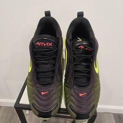 Nike Air Max 720 "Retro Future" Black/Volt - Size 8.5 (Lightly Used)