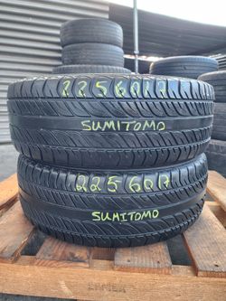 225 60R 17 SUMITOMO TIRES 2256017 USED TIRES (PAIR) MOUNT BALANCE INCLUDED