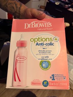 Pink dr brown anticolic plastic bottles