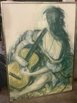 Deborah Dreaming" by the artist Sheldon Clyde 40”x30”