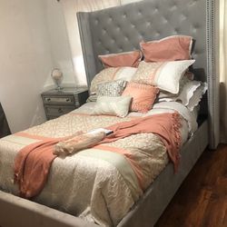 Queen Bed frame Only & Nightstand 