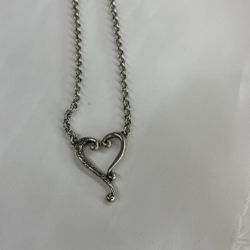 Vintage BRIGHTON SILVER NECKLACE Tuscan Etched 