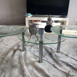 Glass Swivel Coffee Table