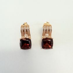 14K Rose Gold Effy Garnet Earrings