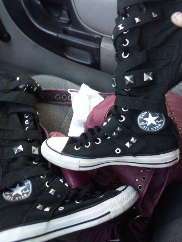 Converse, Chuck Taylor/ ,Boots,That Strap Up You're Leg !