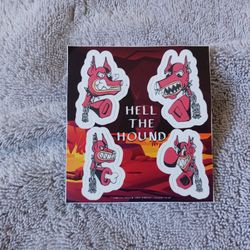 HELL THE HOUND*LIMITED EDITION HARD JEWELRY STICKER PACK*3"×3"