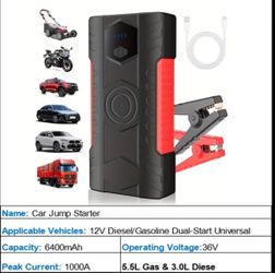 Emergency Jump Starter for cars light trucks suvs new