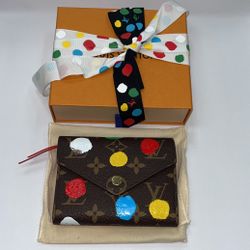 Louis Vuitton Wallet, Yayoi Kusama, New, With Box, Entrupy Verified 