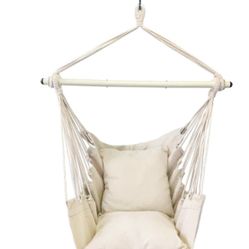 HIGHWILD HAMMOCK CHAIR BEIGE WITH CUSHION