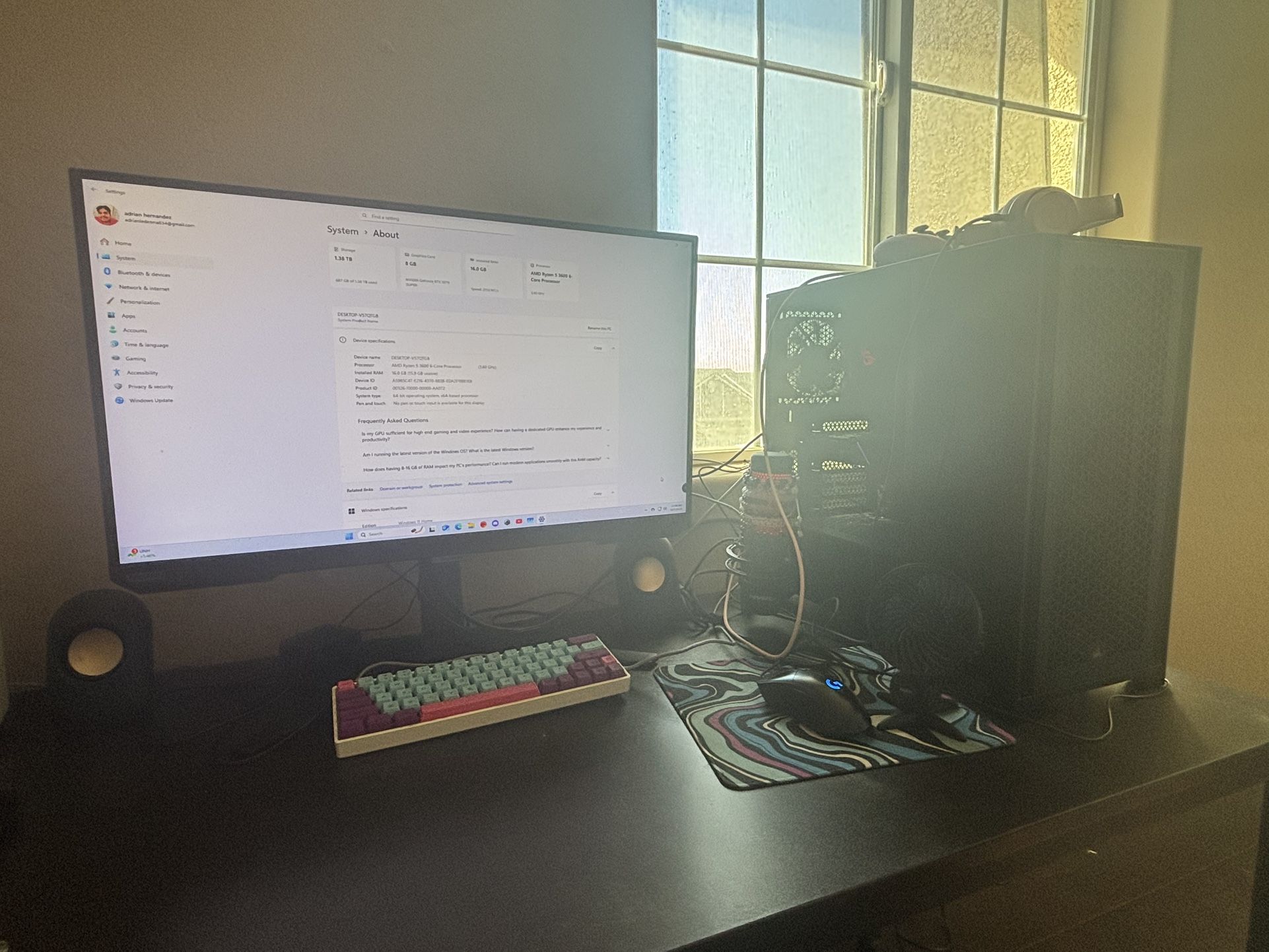 Gaming setup (Specs in the last photo)