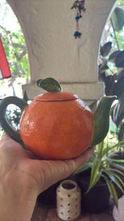 Cute orange tea pot🍊🫖☕️