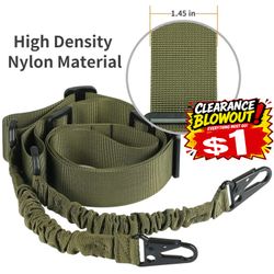 Tactical 2 Point Tactical Rifle Gun Sling w/ Quick Release Buckle