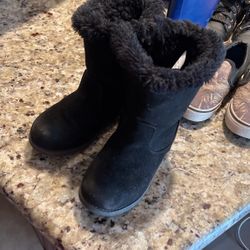 Girls Size 12 Youth Suede Fur Boots
