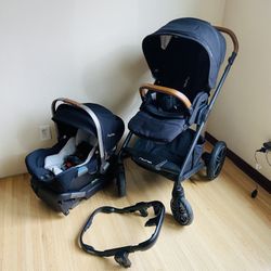 Nuna Mixx Stroller With Car Seat Black 