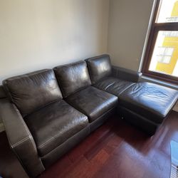 Leather Chaise Couch 