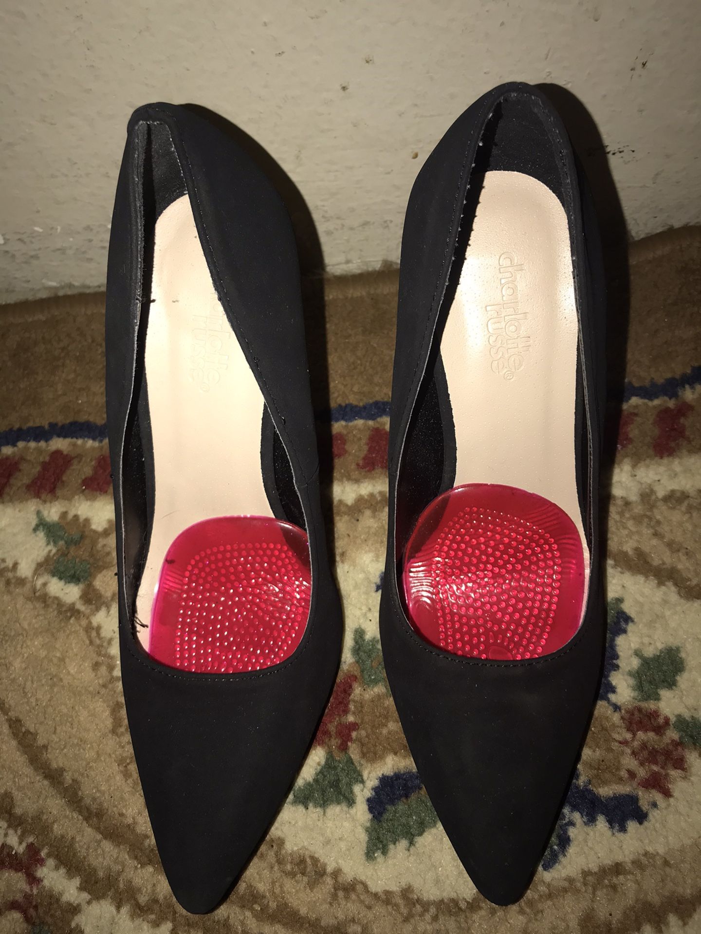 Black heels with gold heel! $20