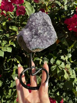 Amethyst Geode On Metal Stand